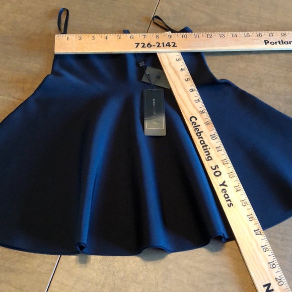 SOLD BCBG BCBGMAXAZRIA Ingrid Black A-Line Skirt - Picture 8 of 8